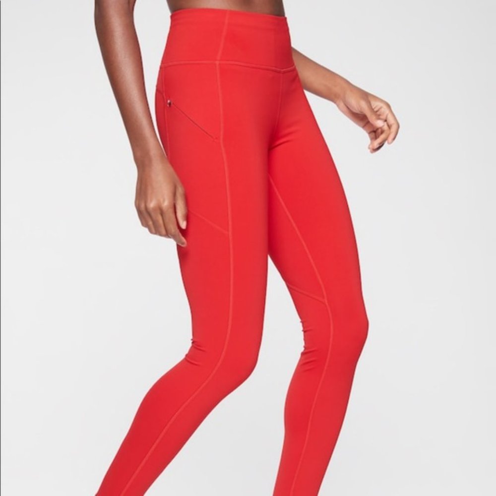 Athleta Contender Tight in Powerlift, Radiant Red